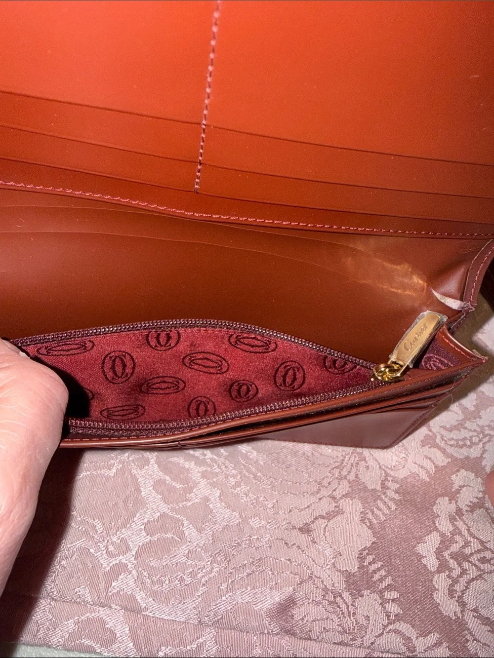 Cartier Leather Billfold Wallet - Burgundy